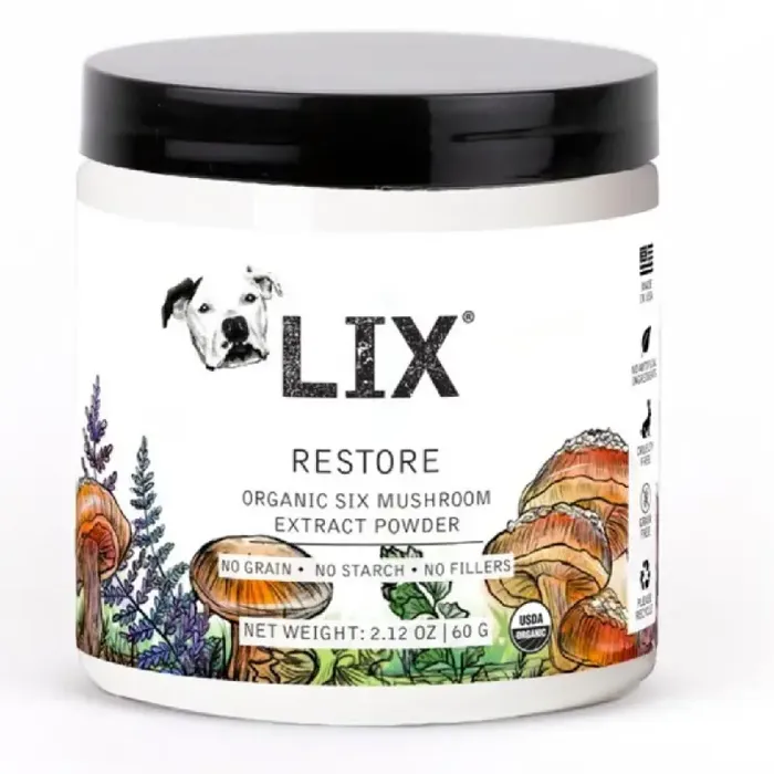 Lix 2.12 Oz Dog Cat Restore 6 Mushroom Extract Pow