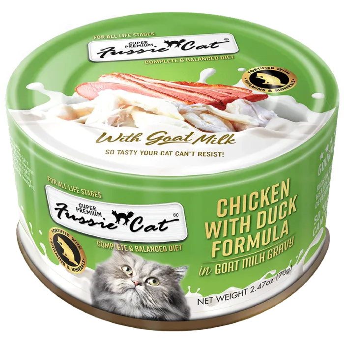 Fussie Cat Spr Premium Ckn w/ Duck in Goat Mlk Can