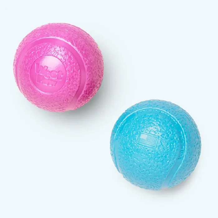 West Paw Boundr Ball Small Blue & Pink 2-pk
