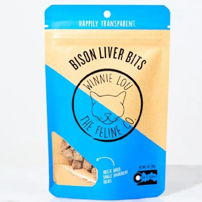Bison Liver Bits for Cats 1-oz