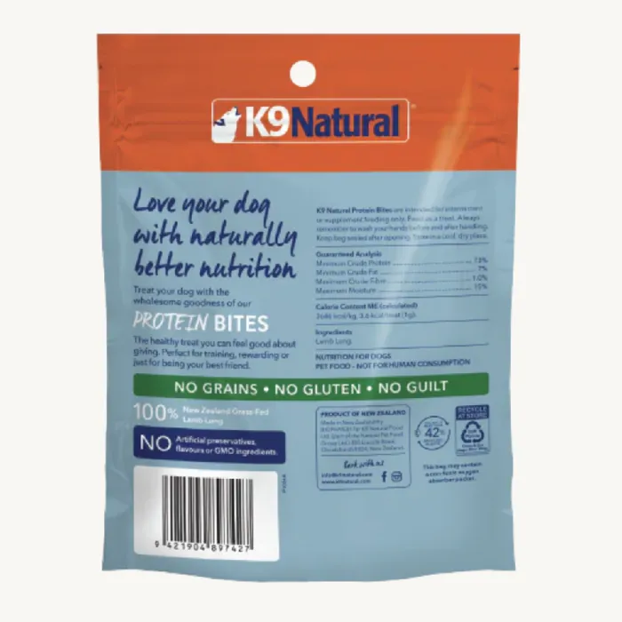 K9 Natural Lamb Lung Bites 2.1-oz