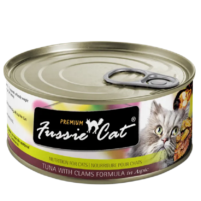 Fussie Cat Premium Tuna With Clams Can Food Case (