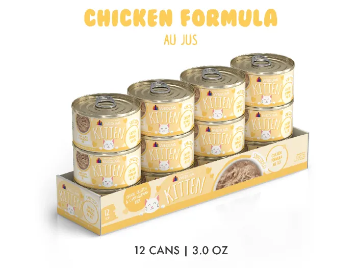 Weruva Kitten Shredded Chicken Au Jus Gravy 3-oz