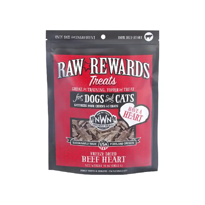 Northwest Naturals Freeze-Dried Beef Heart for Dogs and Cats 3-oz