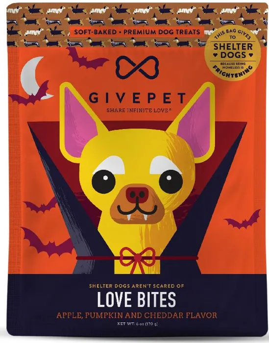 Givepet Holiday Dog Treat Soft Chew Love Bites 6-oz