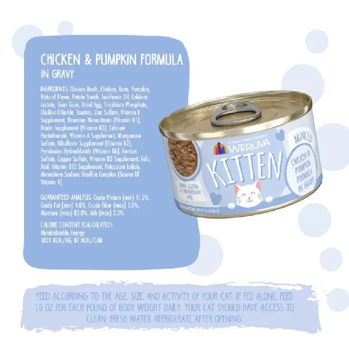 Weruva Kitten Can Chicken & Pumpkin In Gravy 3-oz