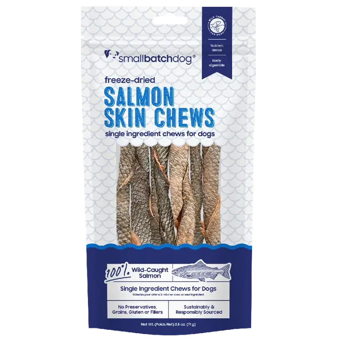 Smallbatch Freeze-Dried Salmon Skin Chews 2.5 Oz