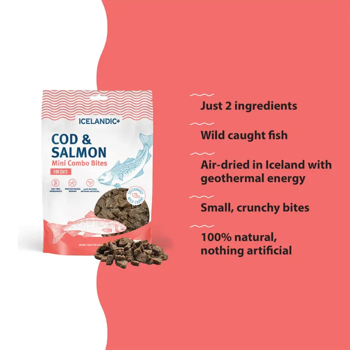 Icelandic For Cats Cod & Salmon Bites 1.7-oz