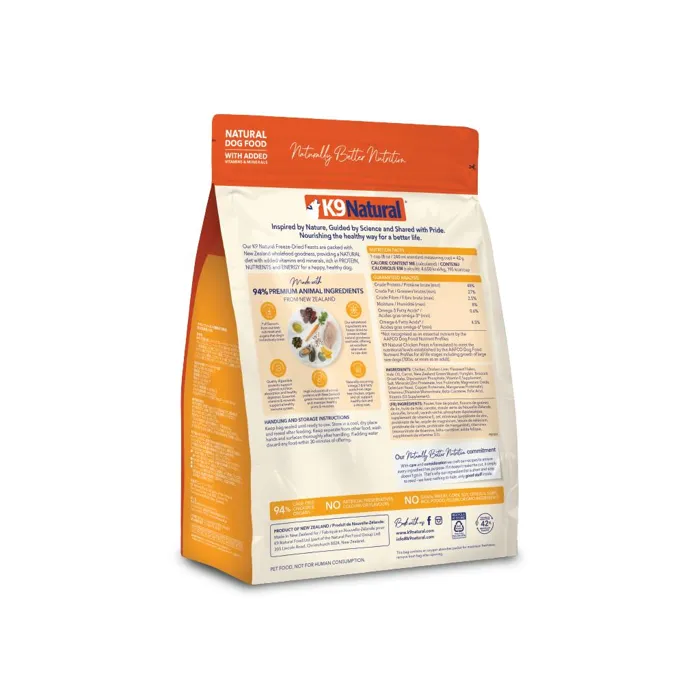 K9 Natural Dog Freeze-Dried Chicken Feast 17.6 Oz