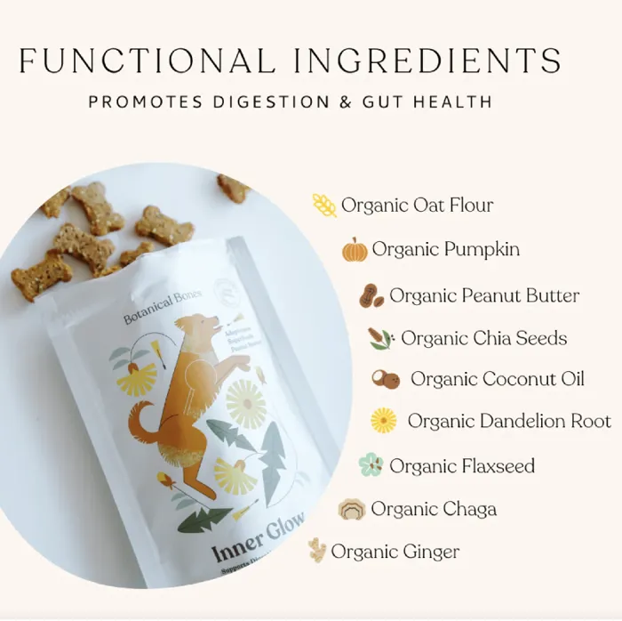Botanical Bones Inner Glow Dog Treats 4oz