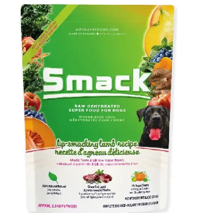 Smack Raw Dehydrated Lip Smacking Lamb Super Food for Dogs 8.8oz