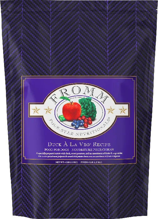 Fromm Four-Star Duck À La Veg 4-lb bag front