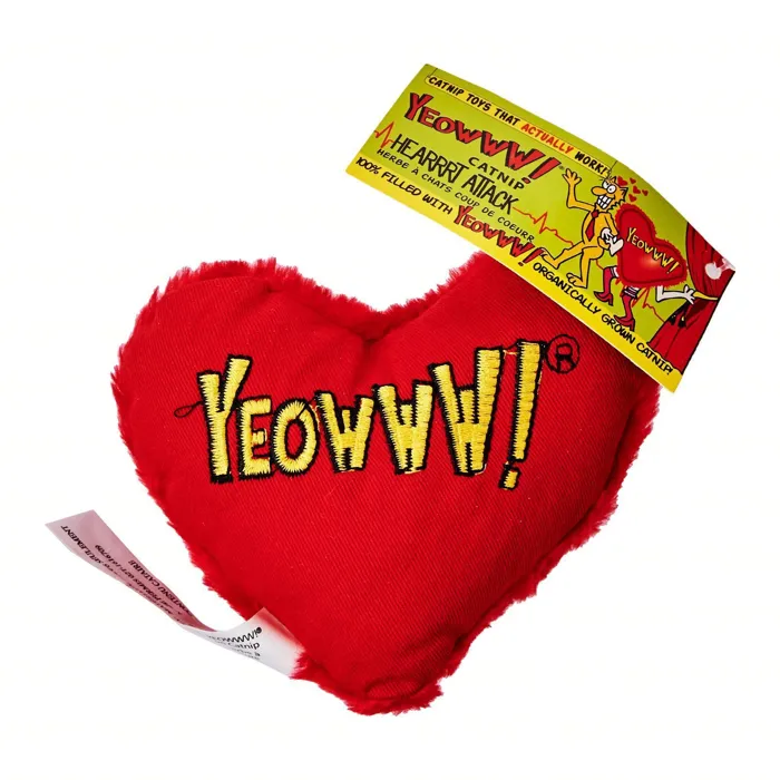 Yeowww! Catnip Hearrrt Attack Catnip Toy