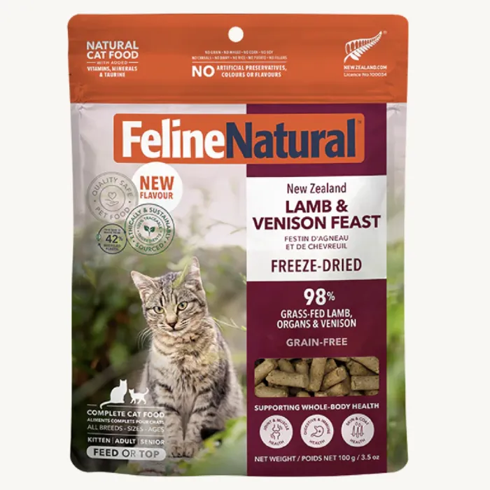 Felinle Natural Freeze-Dried Lamb Venison 3.5oz