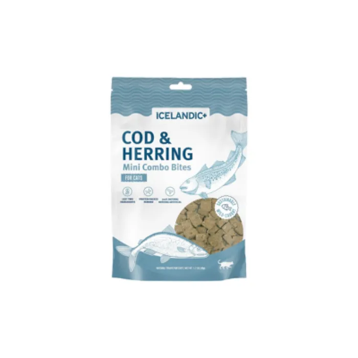 Icelandic For Cats Cod Herring Combo Bites 1.7-oz