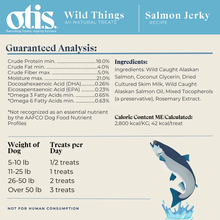 Otis Dog Wild Things Salmon Jerky 4-oz