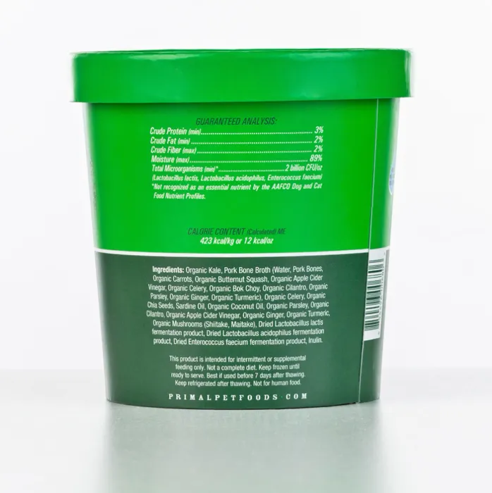 Primal Pet Food Elixirs Frzn Green Smoothie 32-oz