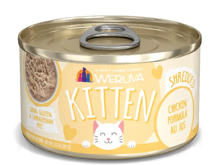Weruva Kitten Shredded Chicken Au Jus Gravy 3-oz