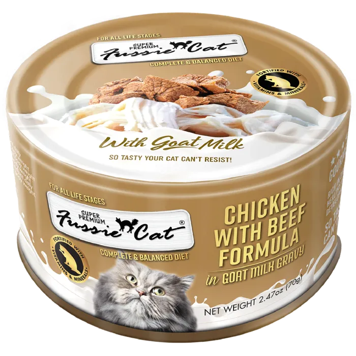 Fussie Cat Spr Premium Ckn With Bf in Goat Milk Gr