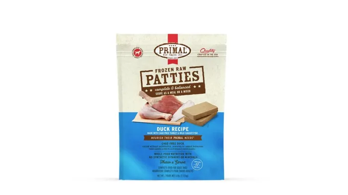 Primal Canine Raw Patties Duck Turkey Fish 6-lb