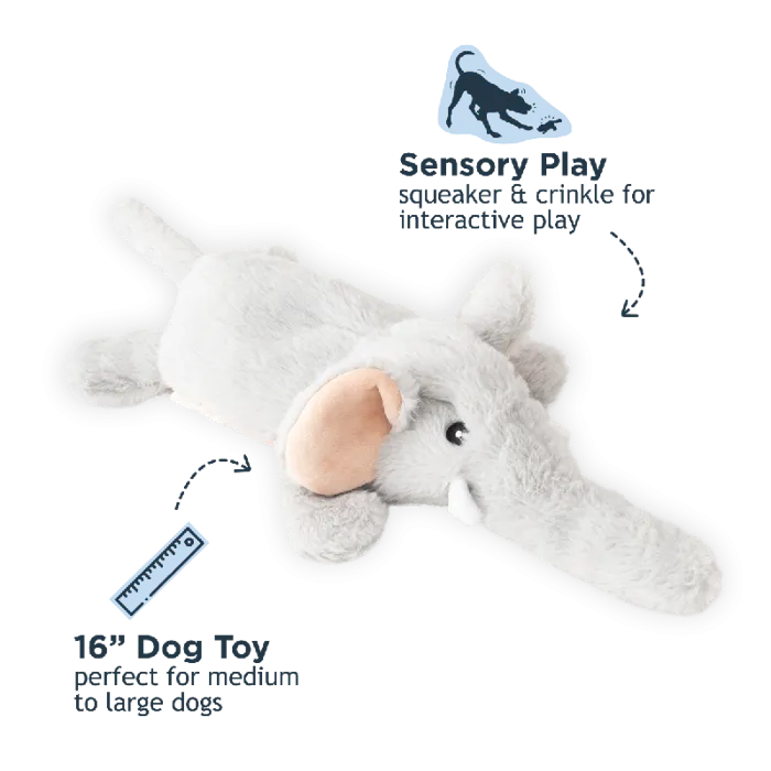 Tall Tails Dog Toy Stuffless Elephant 16"