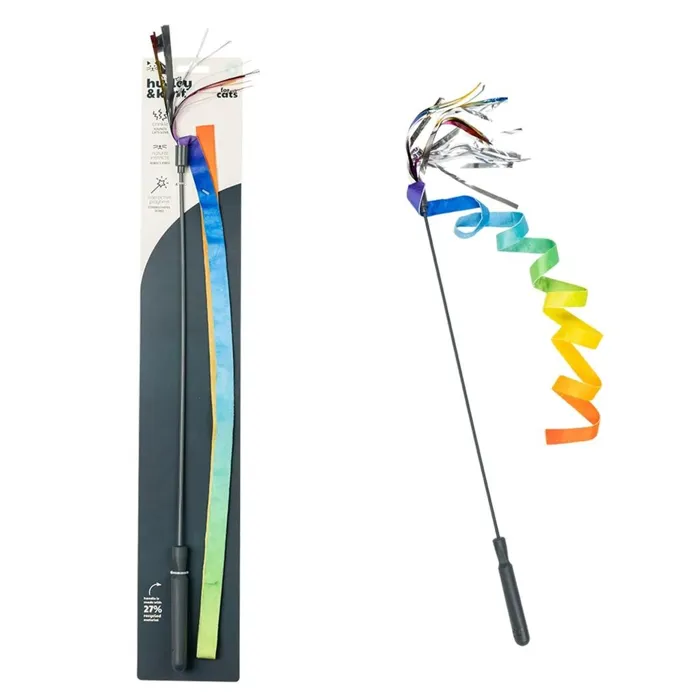 H&k Dance & Lure Cat Wand Rainbow