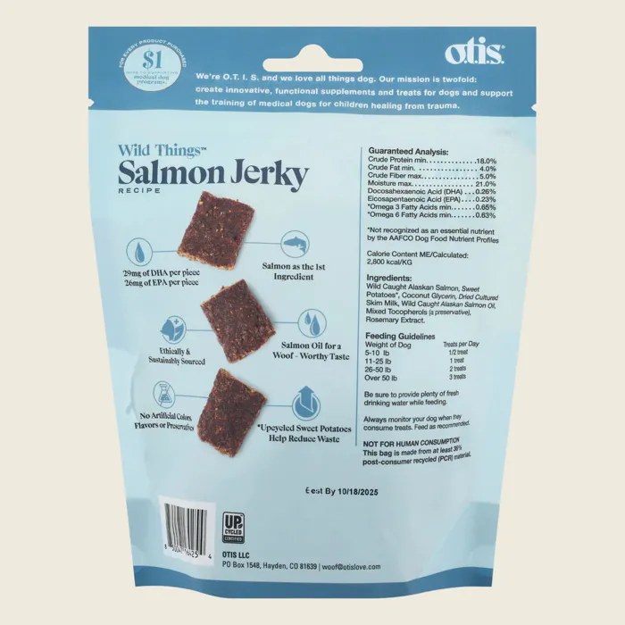 Otis Dog Wild Things Salmon Jerky 4-oz
