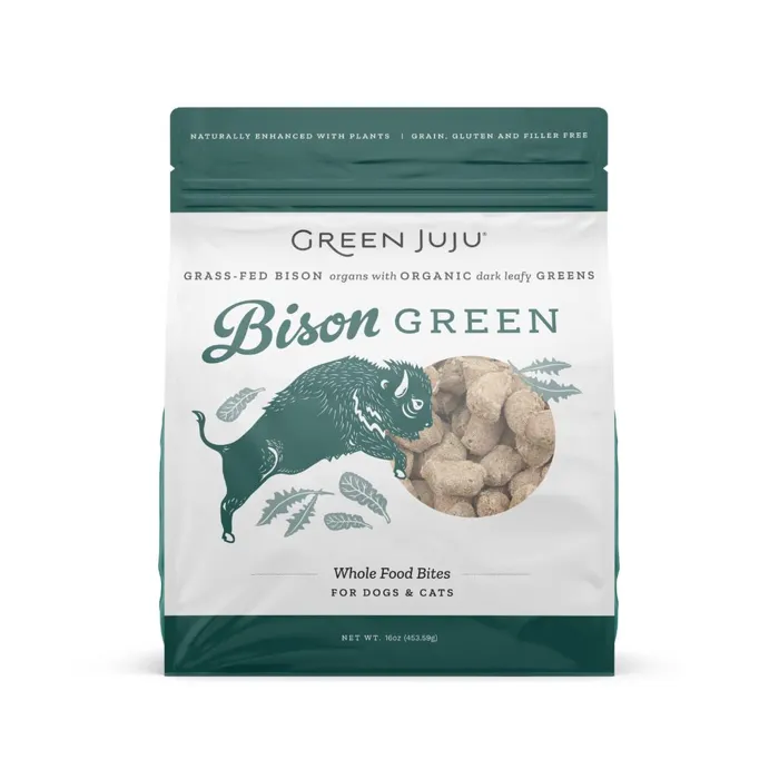 Green Juju Bison Green Frz-drd Food Bites 16-oz