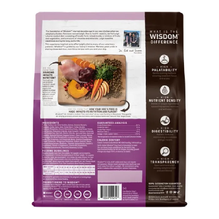 Earth Animal Wisdom Air-Dried Turkey Recipe for Dogs 8-lb