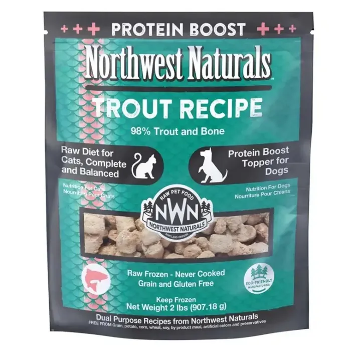 NWN Frozen Raw Trout Recipe for Cats and Dogs 2LB
