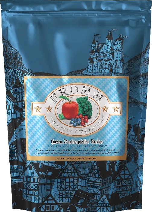 Fromm Hasen Duckenpfeffer 4-pound dog food bag front