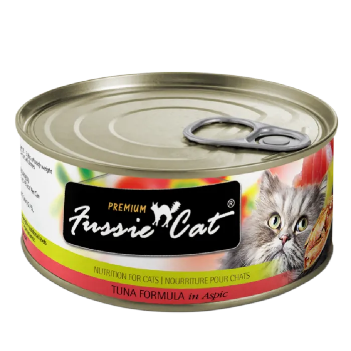 Fussie Cat Premium Tuna With Aspic Can Food Case (