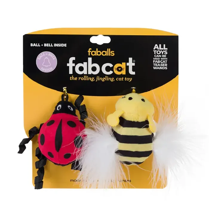 Fab Cat Fbal Ladybug Bee 2pk