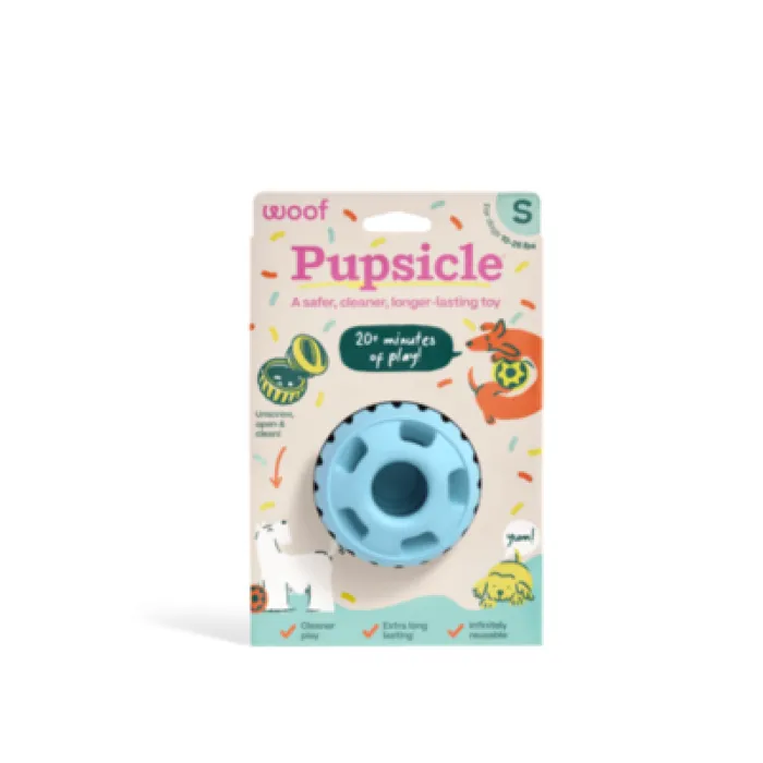 Woof Dog Toy Pupsicle Birthday Blue Small