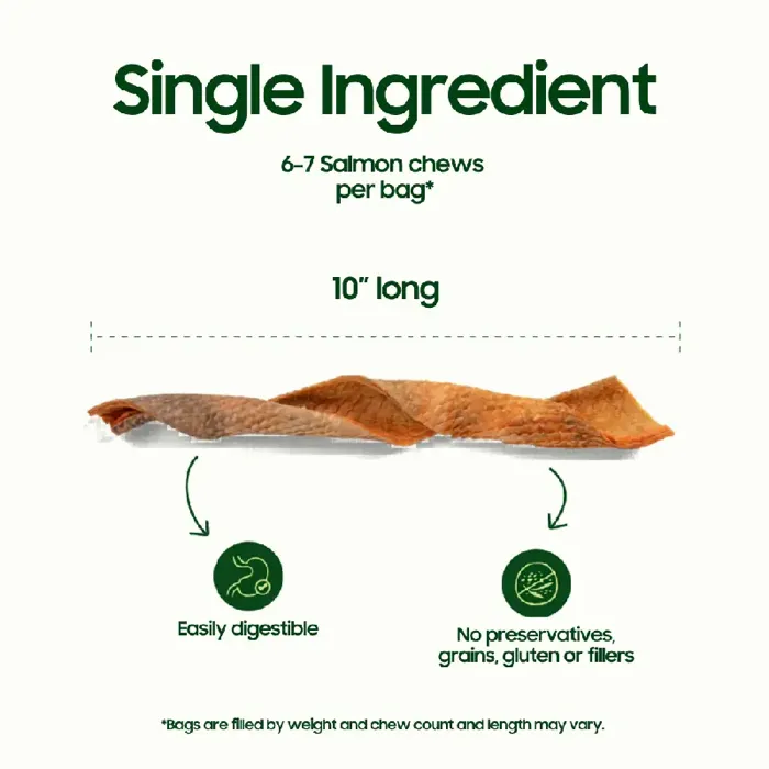 Smallbatch Freeze-Dried Salmon Skin Chews 2.5 Oz