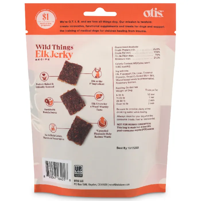 Wild Things Jerky Elk 4oz Otis 6/cs
