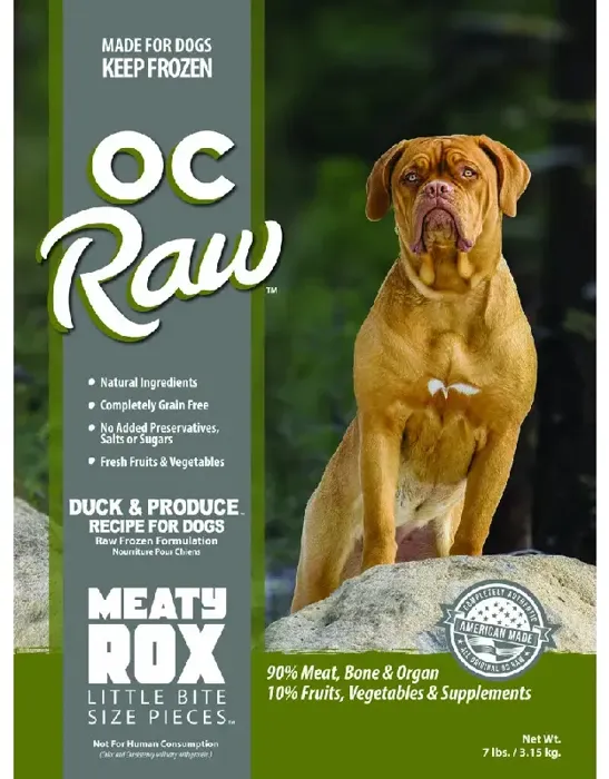 Oc Raw Frozen Duck & Produce Rox 7-lb