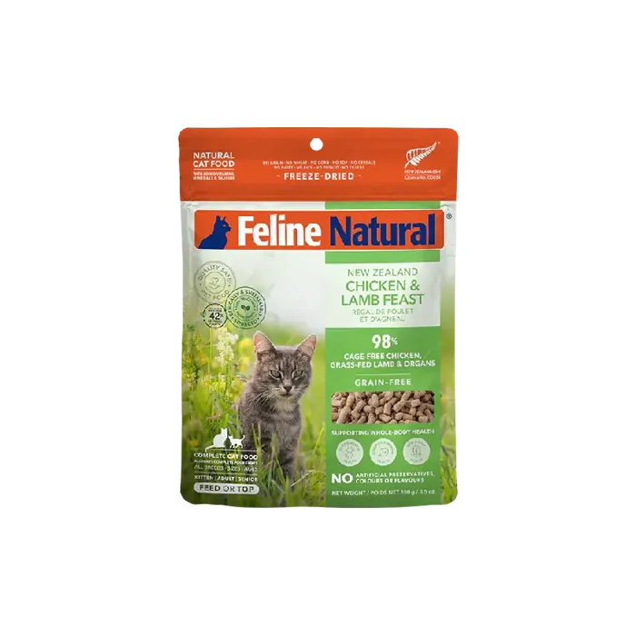Feline Natural Freeze-Dried Chicken & Lamb Feast 3.5oz