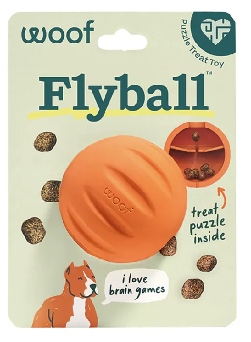 Woof Dog Toy Forager Flyball Single Orange