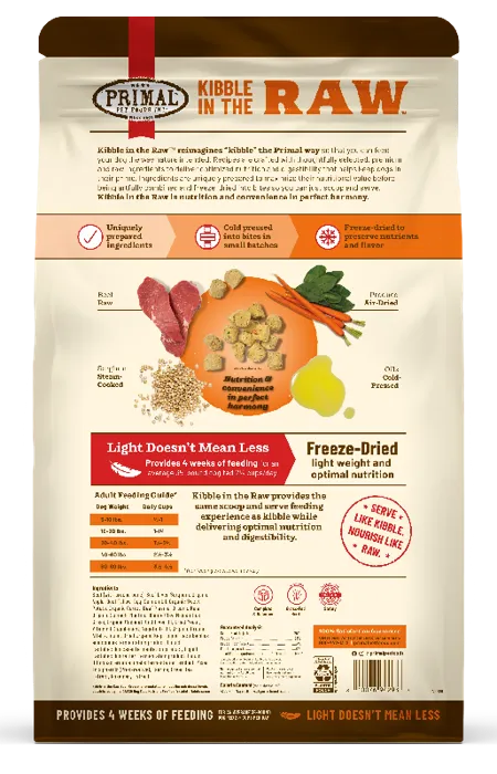 Primal Kibble Raw Beef 5.4#