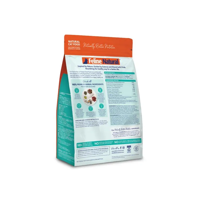 Feline Natural Freeze-Dried Beef & Hoki Feast 12.3oz