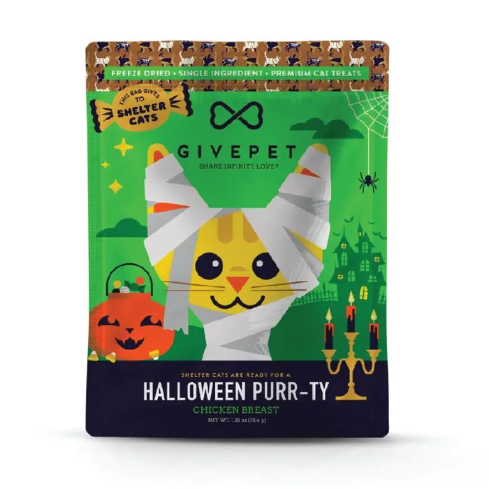 Givepet Cat Treat Holiday Halloween Purrty 1.25oz