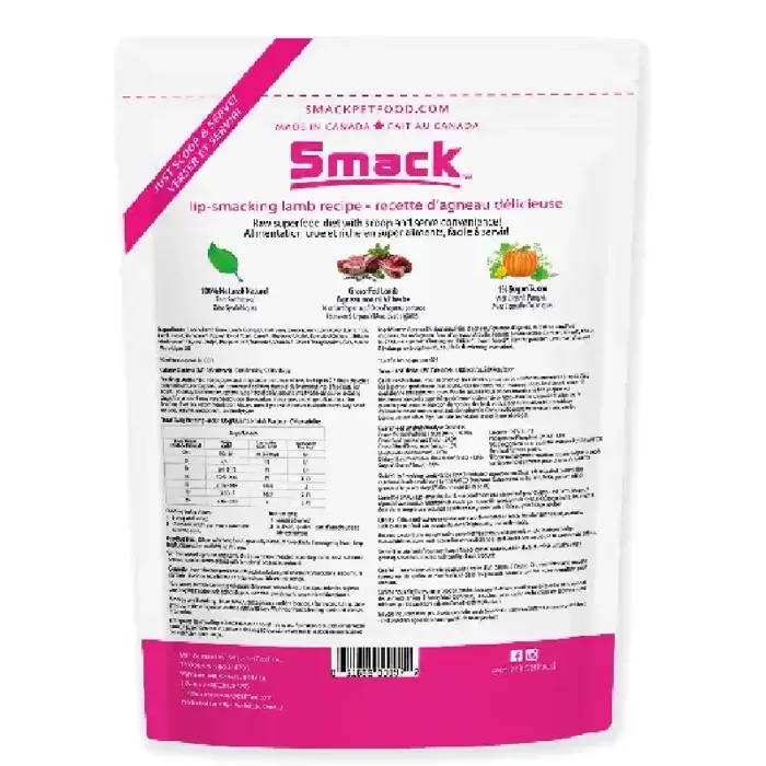 Smack Raw Dehydrated Lip Smacking Lamb Super Food for Dogs 8.8oz