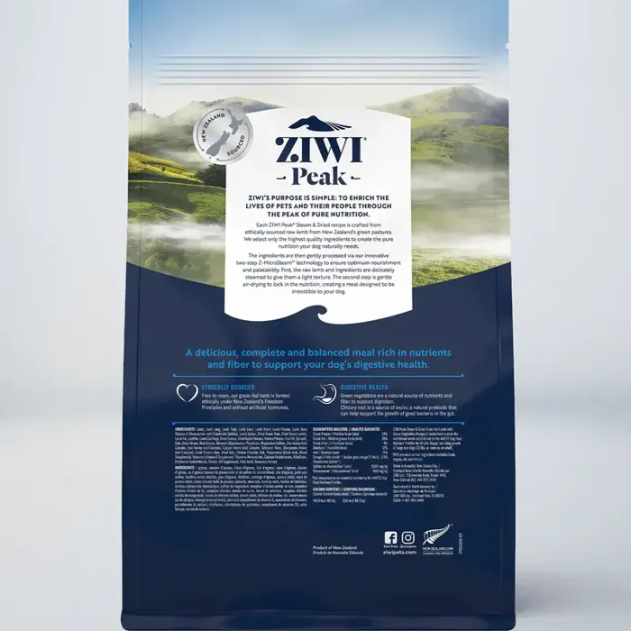 Ziwi Dog Steam Dried Lamb W Green Vegetables 7.1#