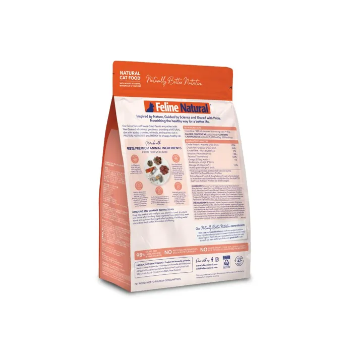 Feline Natural Freeze Dried Lamb & King Salmon 11 Oz