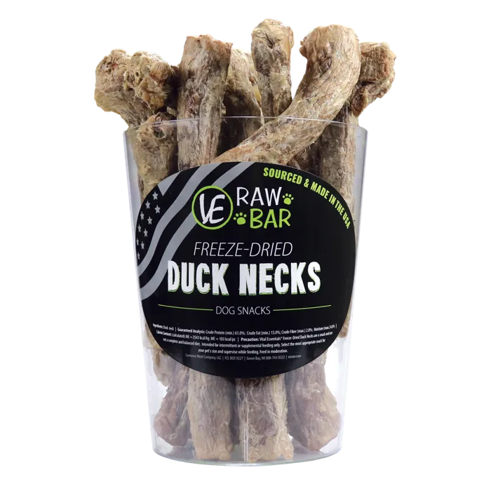 Vital 0.7 Oz Dog 1pk Duck Neck Rawbar Freezedried Treat40/bx