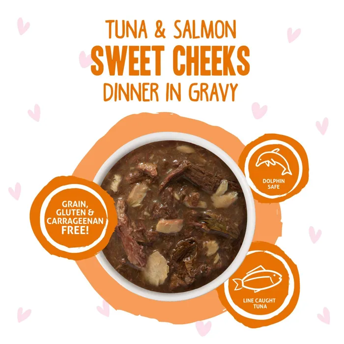 b.f.f. Tuna & Salmonmn Sweet Cheeks Pouches Wet Cat 3-oz
