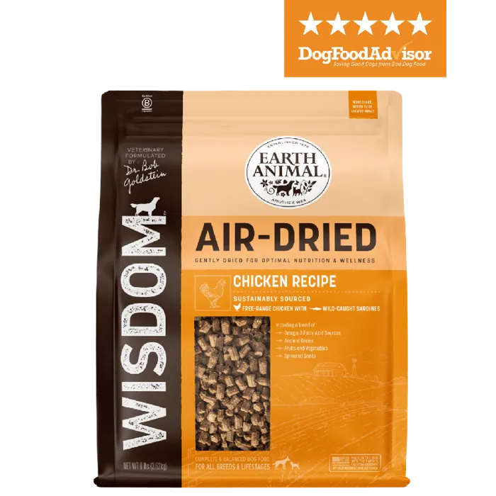 Earth Animal Wisdom Air-Dried Chicken Recipe for Dogs 8lb