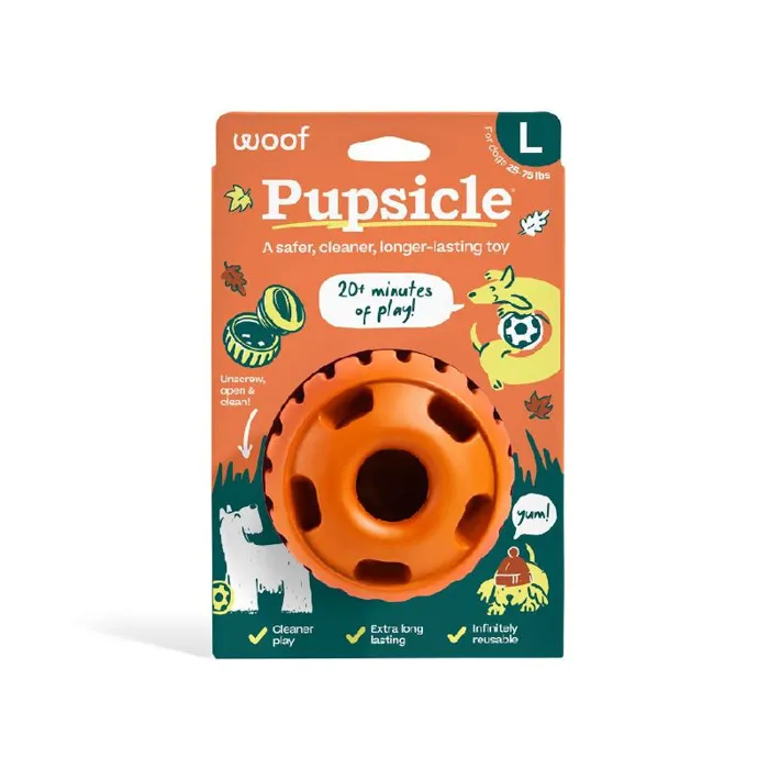 Woof Pumpkin Pupsicle Large packaged front view
