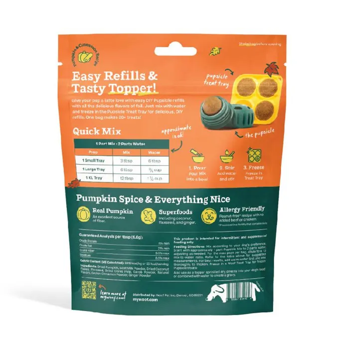 Woof Pupscicle Treat Mix Pumpkin Spice 5.5-oz